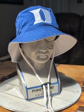 Blue Duke Embroidered 'D' Bucket Hat with Chin Strap